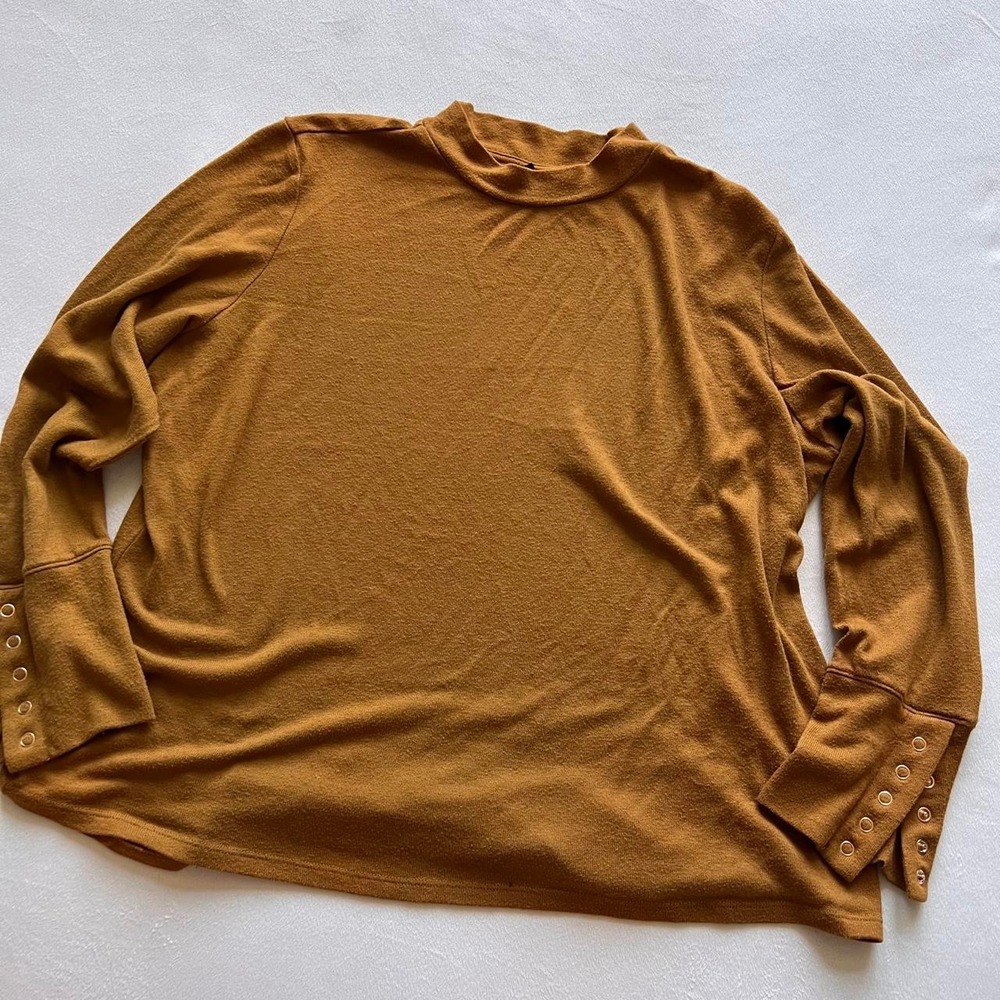 Rafaella Deep Mustard Sweat Autumn Fall Warm Cozy Long Sleeve mock neck